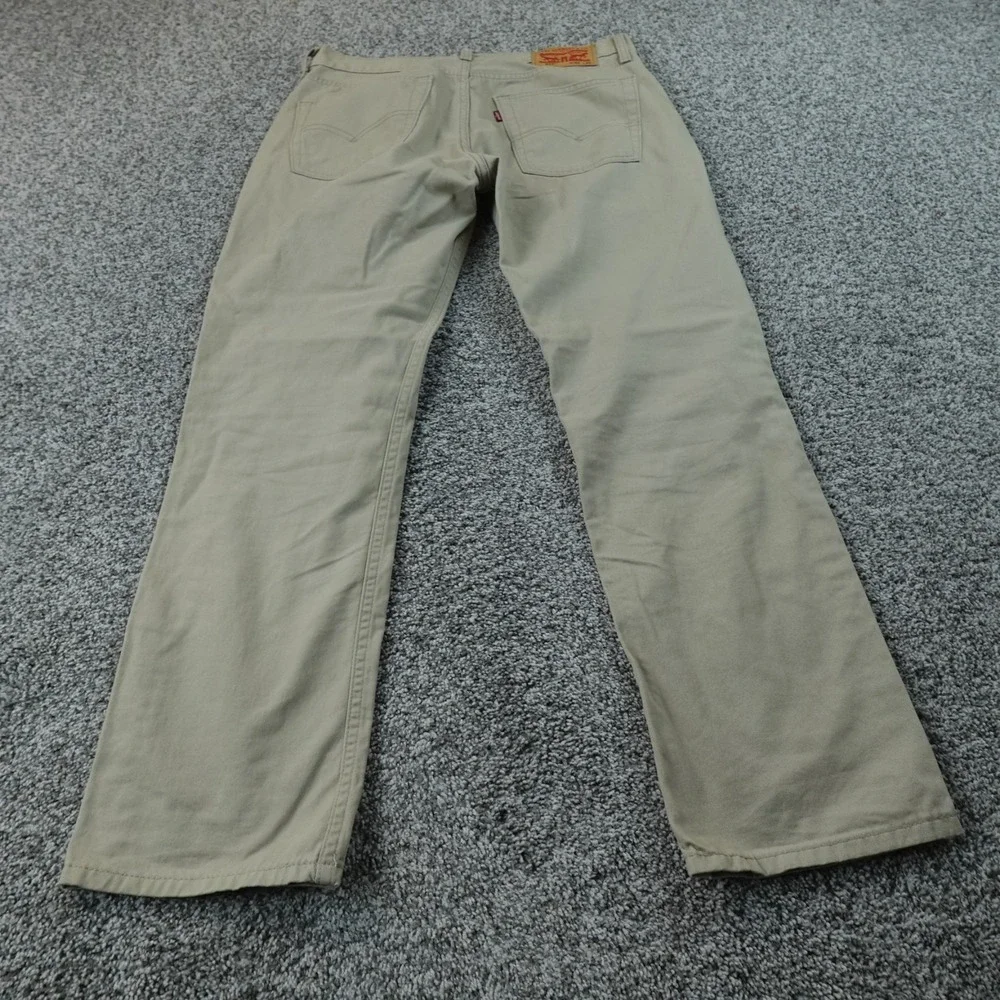NEW Levis Jeans Mens 32X30 Beige Tan Brown Denim Pants 514‎ Straight 5 Pocket